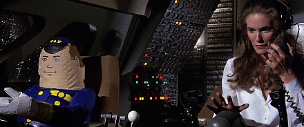 Gif of Autopilot Joke from The Movie "Airplane"